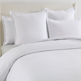 Renee Taylor Atlantis Jacquard Quilt / Duvet Cover Set Super King White