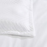 Renee Taylor Atlantis Jacquard Quilt / Duvet Cover Set Super King White