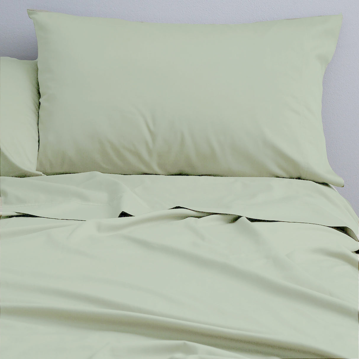 Cloud Linen 250 Thread Count Organic Cotton Sheet Set Queen Moss