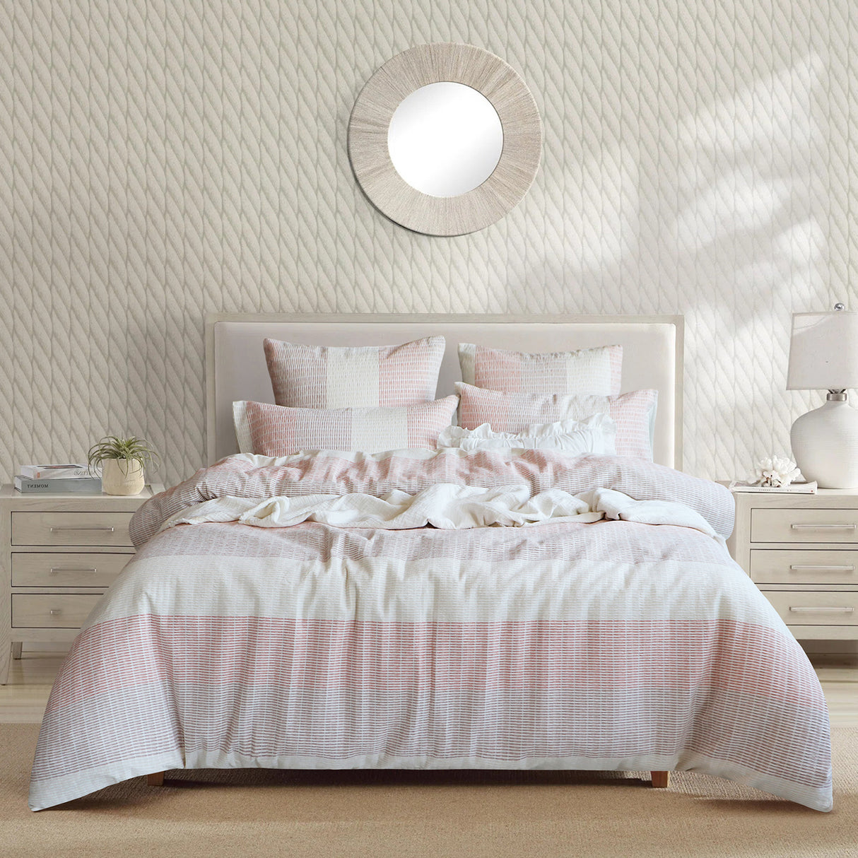 Renee Taylor Avalon Jacquard Quilt / Duvet Cover Set King
