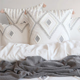 Renee Taylor Zuma Stone Washed Tufted Quilt / Duvet Cover Set Double