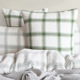 Renee Taylor Elliot Yarn Dye Waffle Quilt / Duvet Cover Set Super King