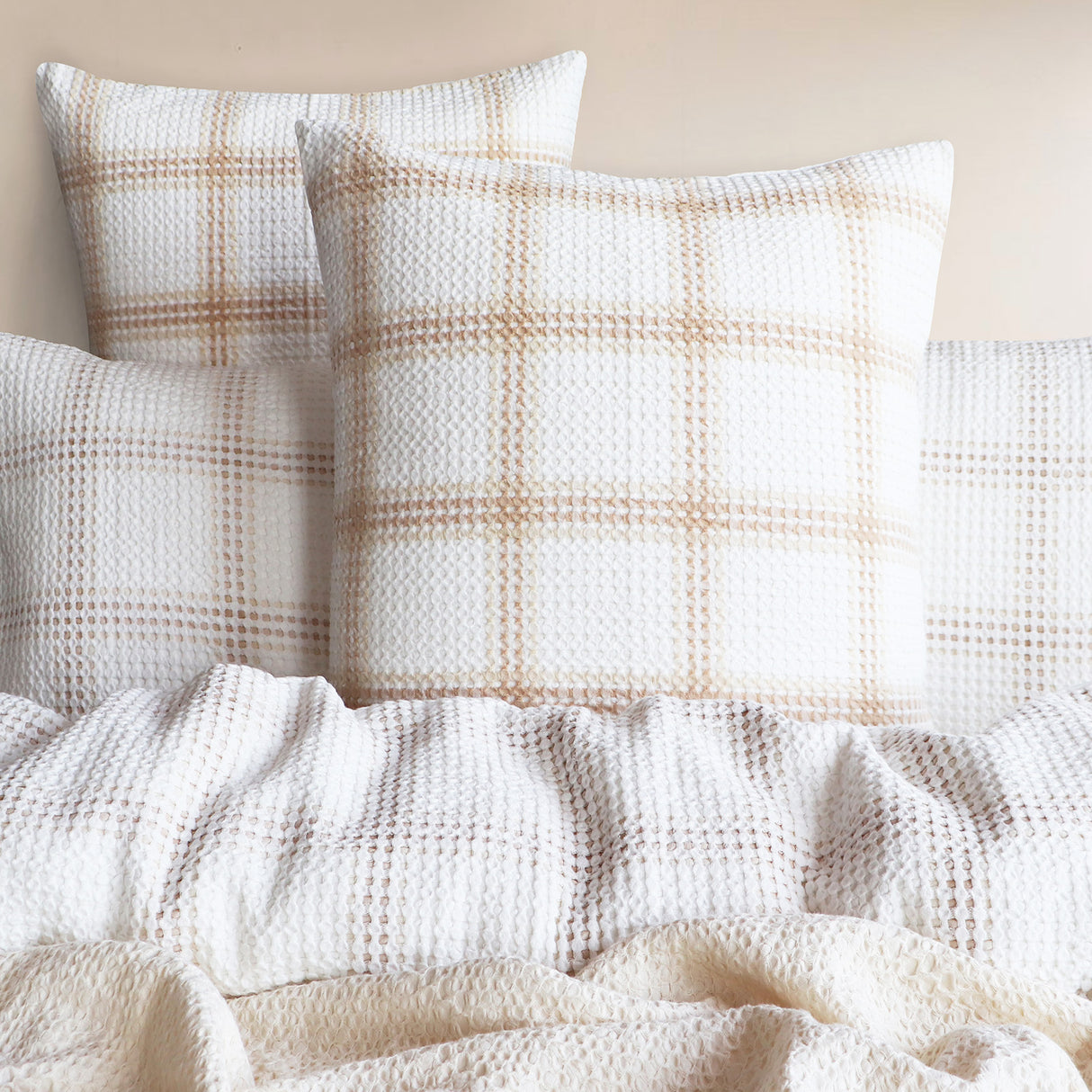 Renee Taylor Cohen Yarn Dye Waffle Quilt / Duvet Cover Set Double