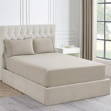 Ddecor Home 1500 Thread count Premium Cotton Blend Combo Sheet Set Queen Sand