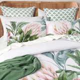 Renee Taylor 300 TC Cotton Reversible Quilt / Duvet Cover Set Double Gardenia