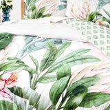 Renee Taylor 300 TC Cotton Reversible Quilt / Duvet Cover Set Double Gardenia