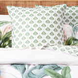 Renee Taylor 300 TC Cotton Reversible Quilt / Duvet Cover Set Double Gardenia