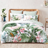 Renee Taylor 300 TC Cotton Reversible Quilt / Duvet Cover Set Double Gardenia