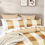 300 TC Cotton Reversible Quilt / Duvet Cover Set Super King Berlin Checks