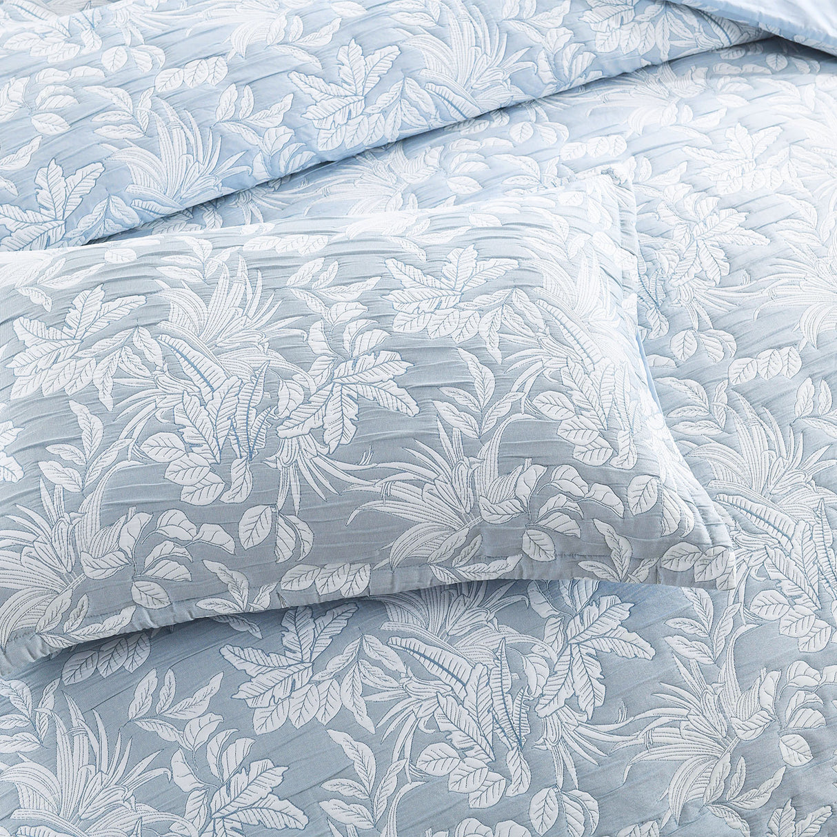 Renee Taylor Westley Jacquard Quilt / Duvet Cover Set King Aqua