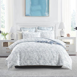 Renee Taylor Westley Jacquard Quilt / Duvet Cover Set King Aqua