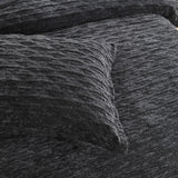 Renee Taylor Charlotte Jacquard Quilt / Duvet Cover Set Super King Onyx