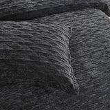 Renee Taylor Charlotte Jacquard Quilt / Duvet Cover Set Super King Onyx