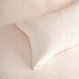 Renee Taylor Bella Jacquard Quilt / Duvet Cover Set Super King Blush