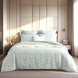Renee Taylor Mayfair Jacquard Quilt / Duvet Cover Set Double Sage