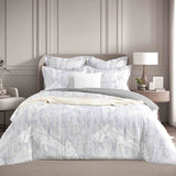 Renee Taylor Grove Jacquard Quilt / Duvet Cover Set Double Charcoal