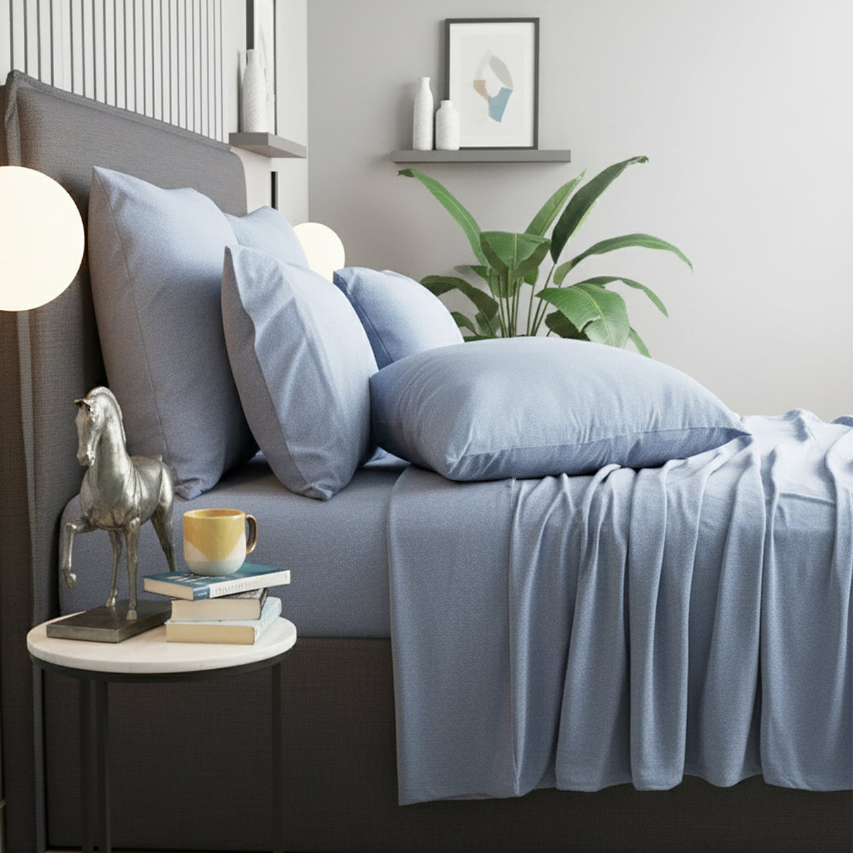 Renee Taylor Comfort Organic Cotton Sheet Set King Ink