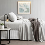 Renee Taylor Comfort Organic Cotton Sheet Set King Single Grey Marle