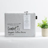 Renee Taylor Comfort Organic Cotton Sheet Set Queen Grey Marle