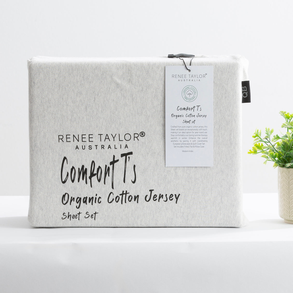 Renee Taylor Comfort Organic Cotton Sheet Set Long Single Ecru