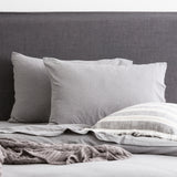 Renee Taylor Comfort Organic Cotton Standard Pillow Pair Charcoal
