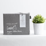 Renee Taylor Comfort Organic Cotton Sheet Set Double Charcoal