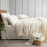 Renee Taylor Comfort Organic Cotton Sheet Set Queen Oatmeal