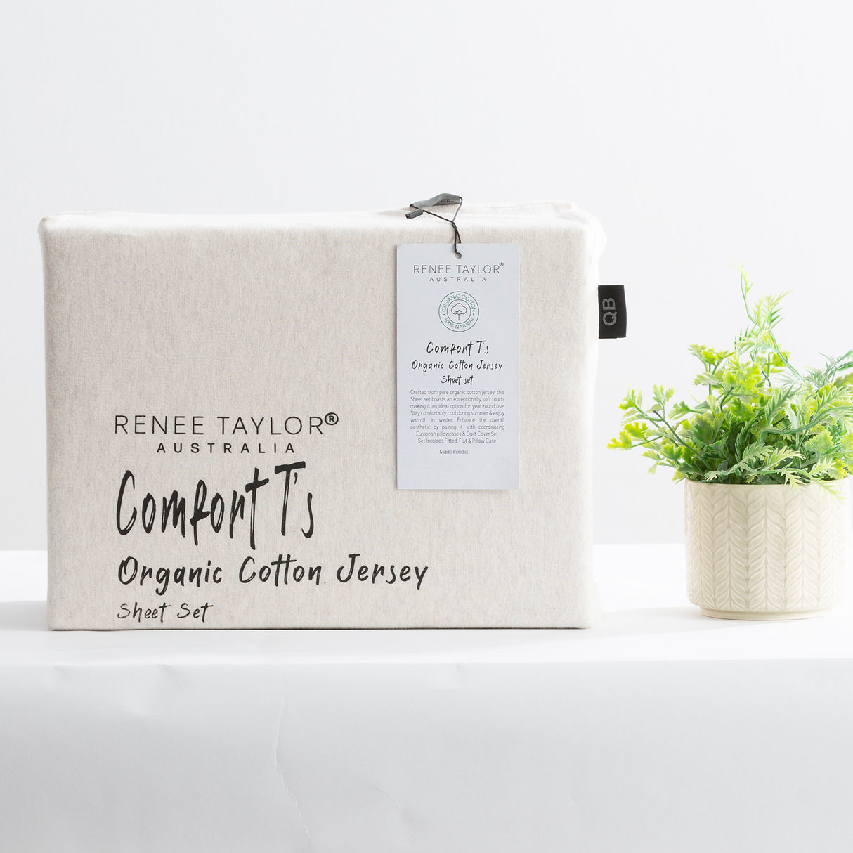 Renee Taylor Comfort Organic Cotton Sheet Set King Oatmeal
