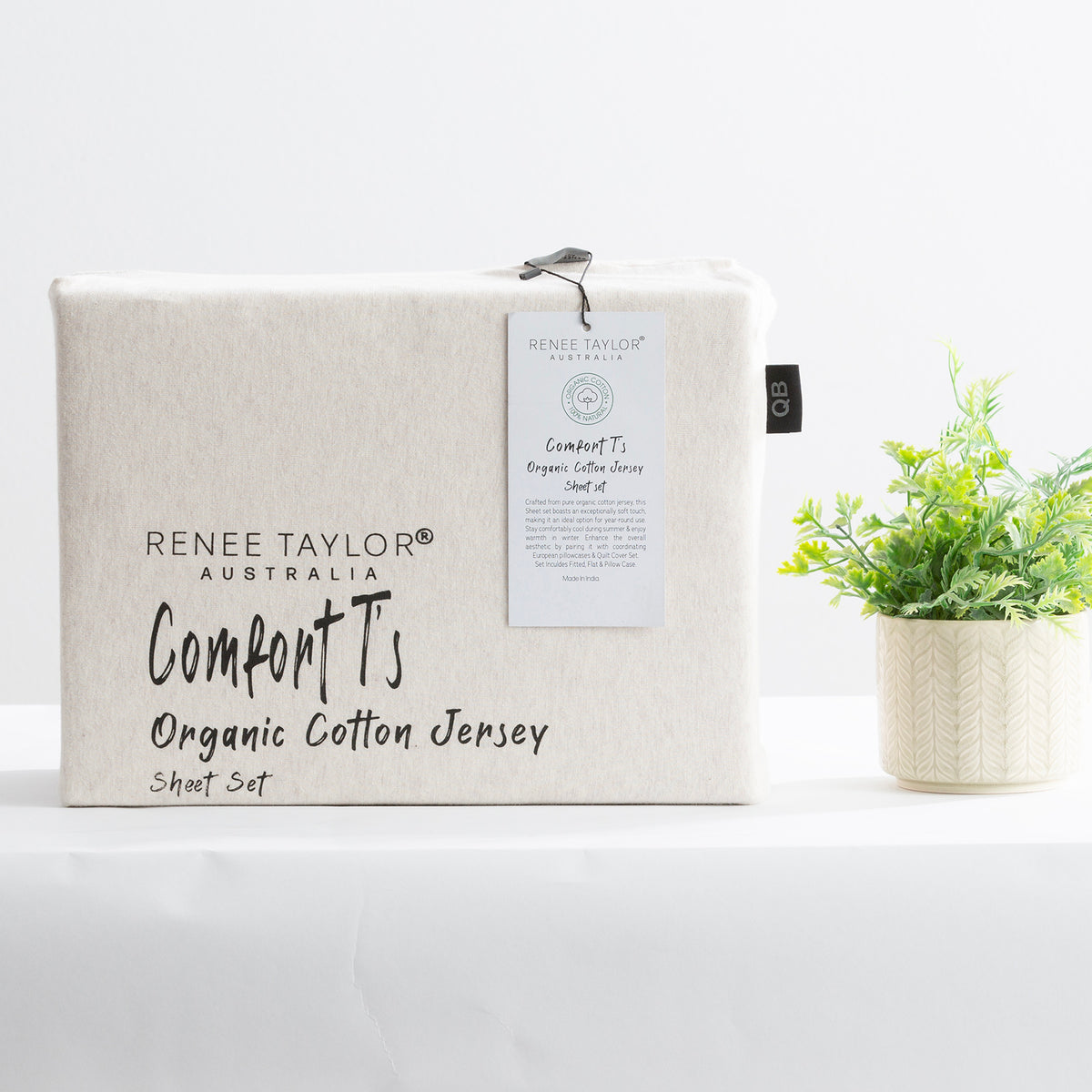 Renee Taylor Comfort Organic Cotton Sheet Set King Oatmeal