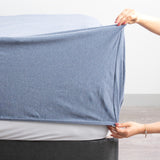 Renee Taylor Comfort Organic Fitted Sheet & Pillowcase -  King Single Ink