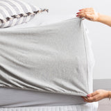 Renee Taylor Comfort Organic Fitted Sheet & Pillowcase -  Double Grey Marle
