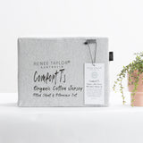 Renee Taylor Comfort Organic Fitted Sheet & Pillowcase -  Double Grey Marle