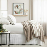 Renee Taylor Comfort Organic Fitted Sheet & Pillowcase -  Queen Ecru