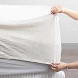 Renee Taylor Comfort Organic Fitted Sheet & Pillowcase -  King Ecru