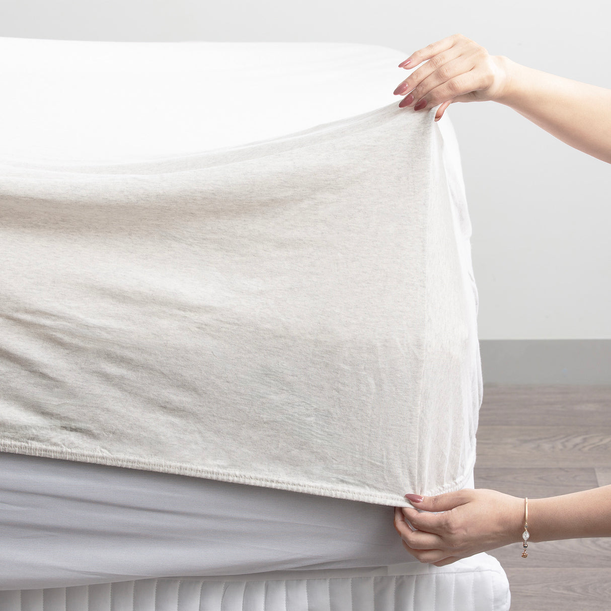 Renee Taylor Comfort Organic Fitted Sheet & Pillowcase -  Long Single Ecru