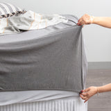 Renee Taylor Comfort Organic Fitted Sheet & Pillowcase -  Single Charcoal