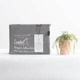 Renee Taylor Comfort Organic Fitted Sheet & Pillowcase -  King Single Charcoal