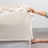 Renee Taylor Comfort Organic Fitted Sheet & Pillowcase -  Double Oatmeal