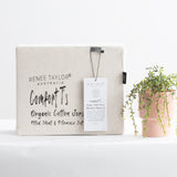 Renee Taylor Comfort Organic Fitted Sheet & Pillowcase -  Double Oatmeal