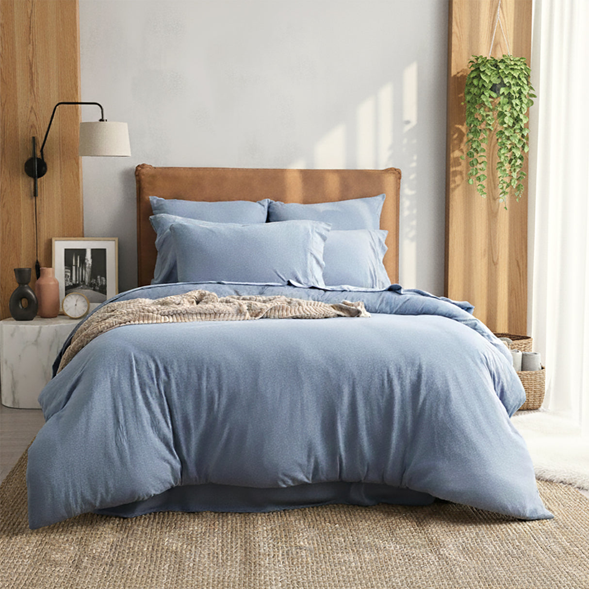 Renee Taylor Comfort Organic Cotton Quilt Cover Set Single Ink
