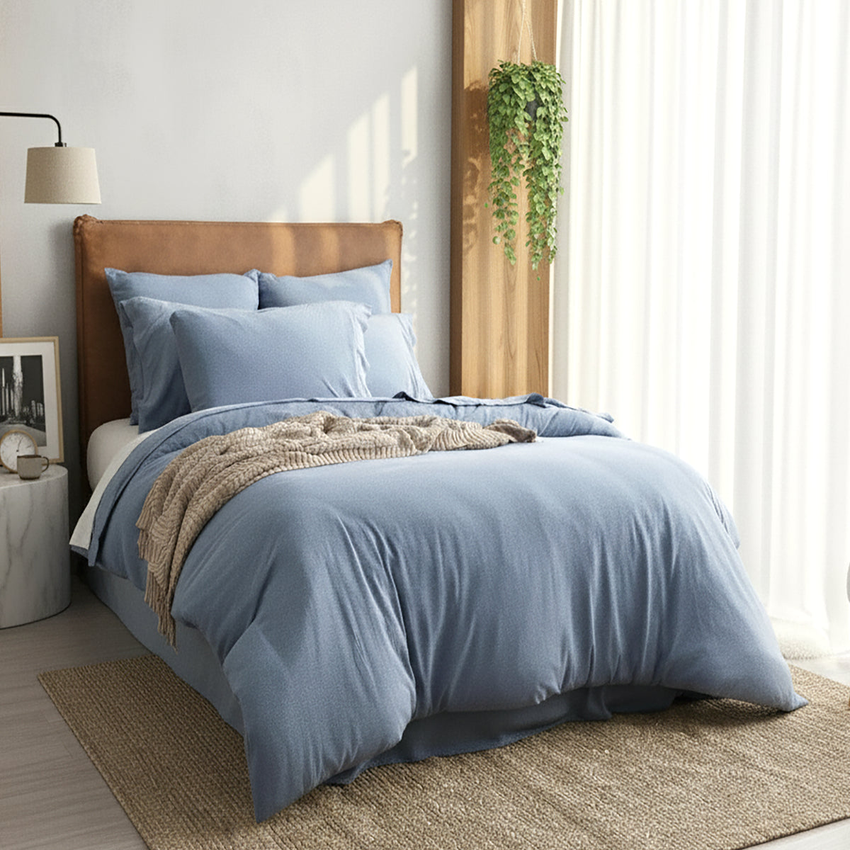 Renee Taylor Comfort Organic Cotton Quilt Cover Set Double Ink