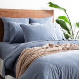 Renee Taylor Comfort Organic Cotton Quilt Cover Set Queen Ink