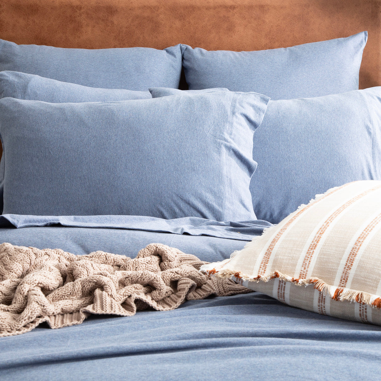 Renee Taylor Comfort Organic Cotton Quilt Cover Set Super King Ink