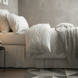 Renee Taylor Comfort Organic Cotton Quilt Cover Set Single Grey Marle