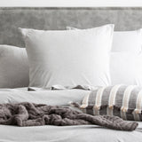 Renee Taylor Comfort Organic Cotton Quilt Cover Set Queen Grey Marle