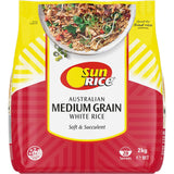 Sunrice White Rice Calrose Medium Grain 2kg