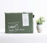 Renee Taylor Comfort Organic Cotton Quilt Cover Set Double Olive