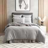 Renee Taylor Comfort Organic Cotton Quilt Cover Set Double Charcoal