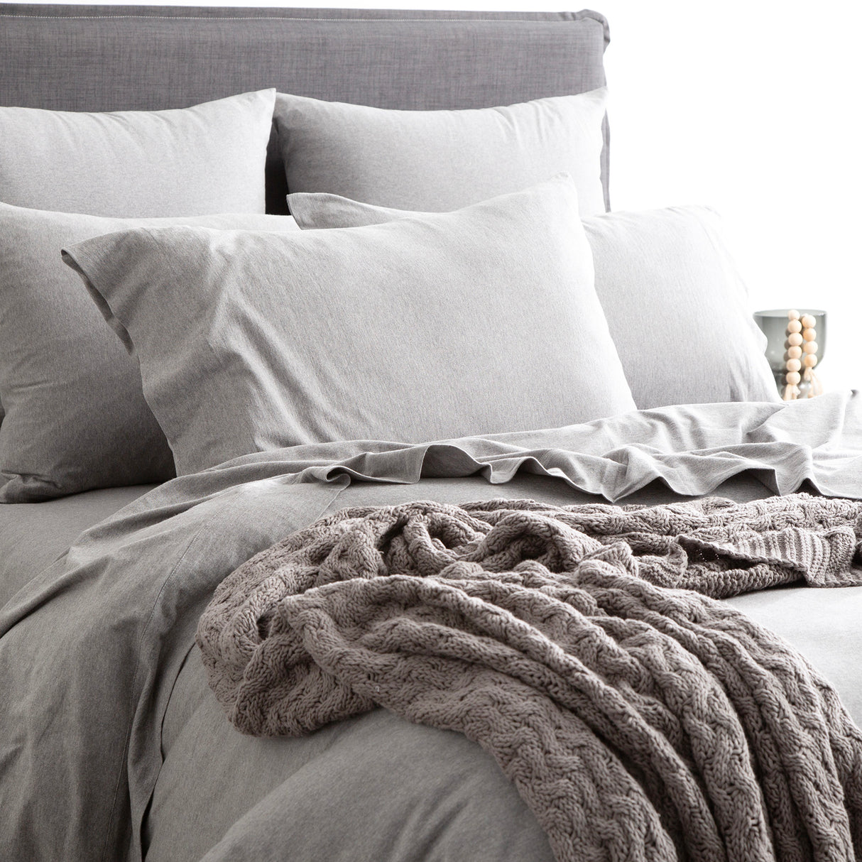 Renee Taylor Comfort Organic Cotton Euro P/Case Charcoal