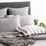 Renee Taylor Comfort Organic Cotton Quilt Cover Set Super King Charcoal